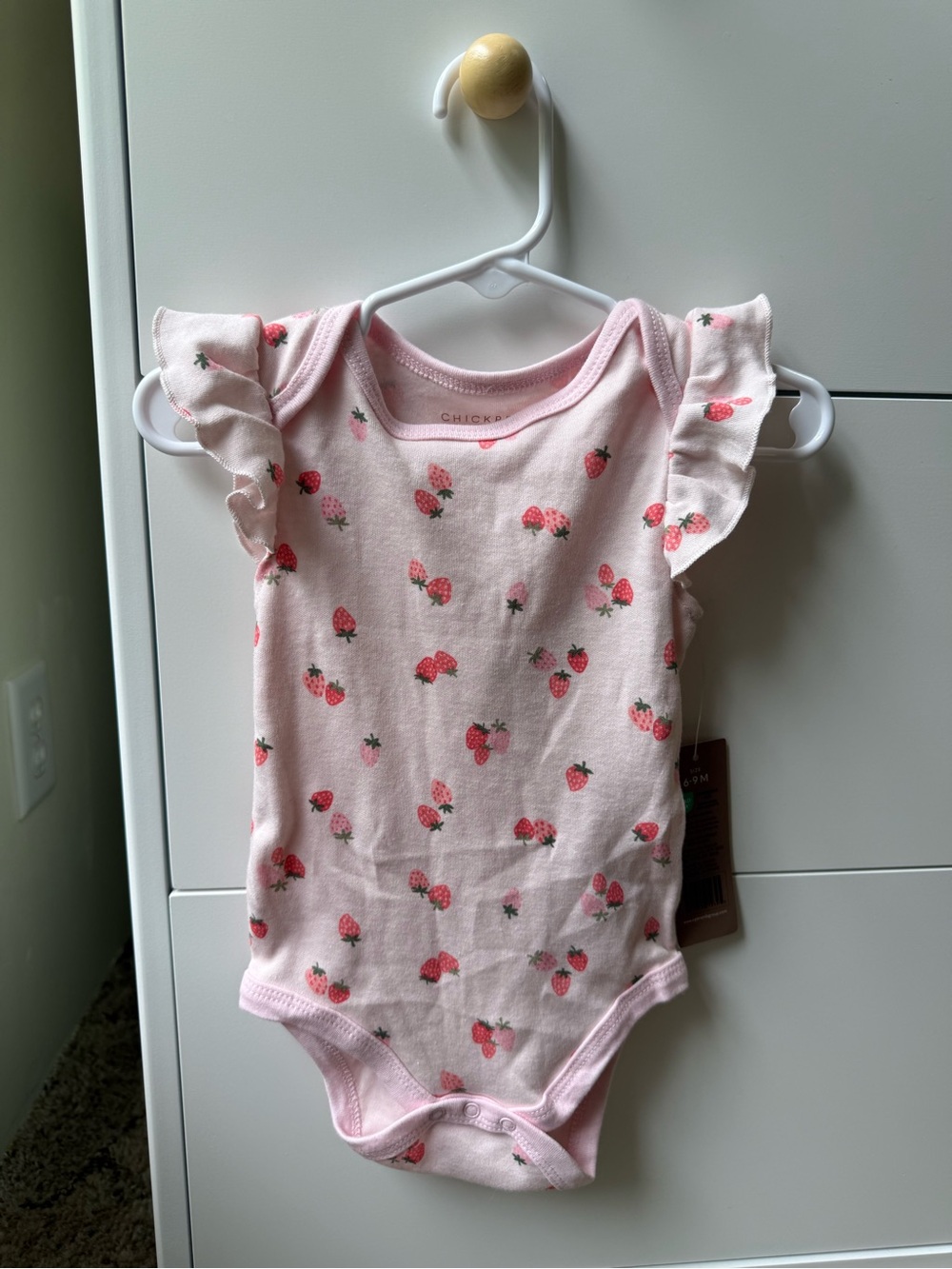 Chick Pea ruffle sleeve onesie